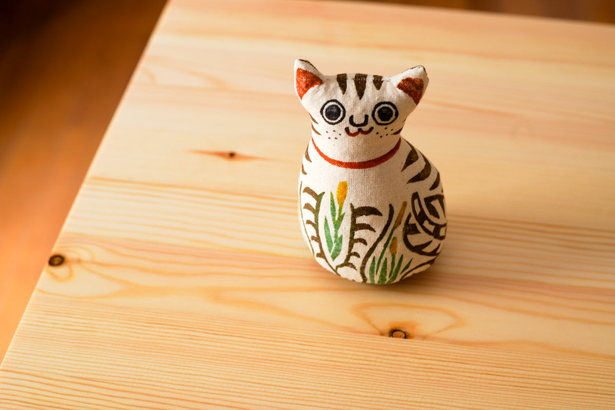 真工藝 | 陣屋福猫(仔猫)木版手染ぬいぐるみ
