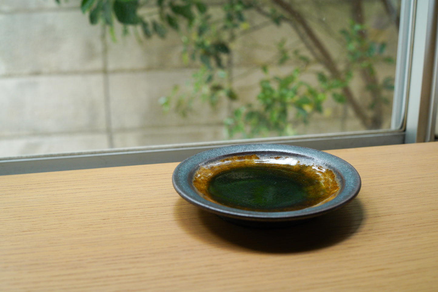河内啓 | 5寸皿 / アメ釉