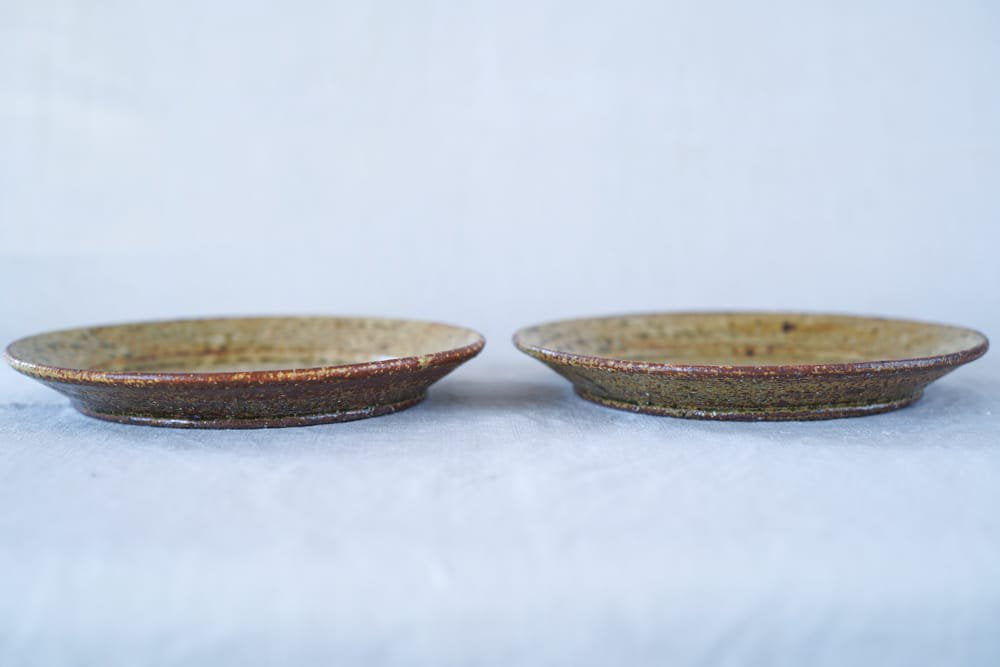 馬渡新平 | ヒビ粉引 6.5寸 リム皿
