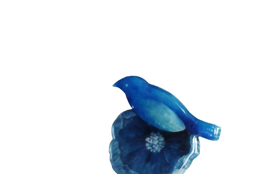 color + life | プラ版ブローチ 花護り鳥