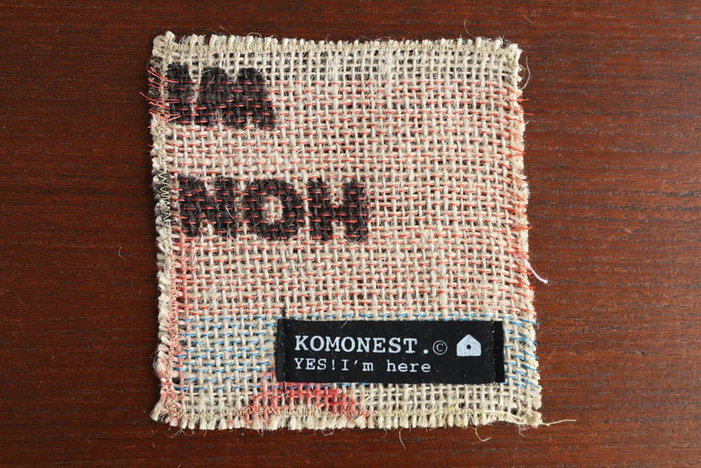 KOMONEST | 麻布 刺繍コースター Page1