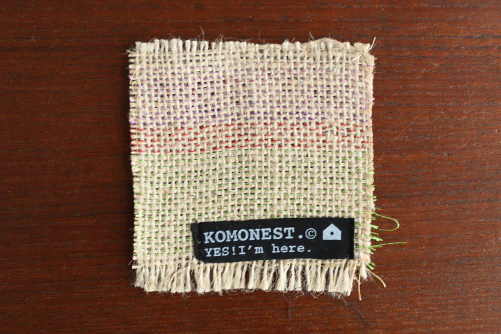 KOMONEST | 麻布 刺繍コースター Page1
