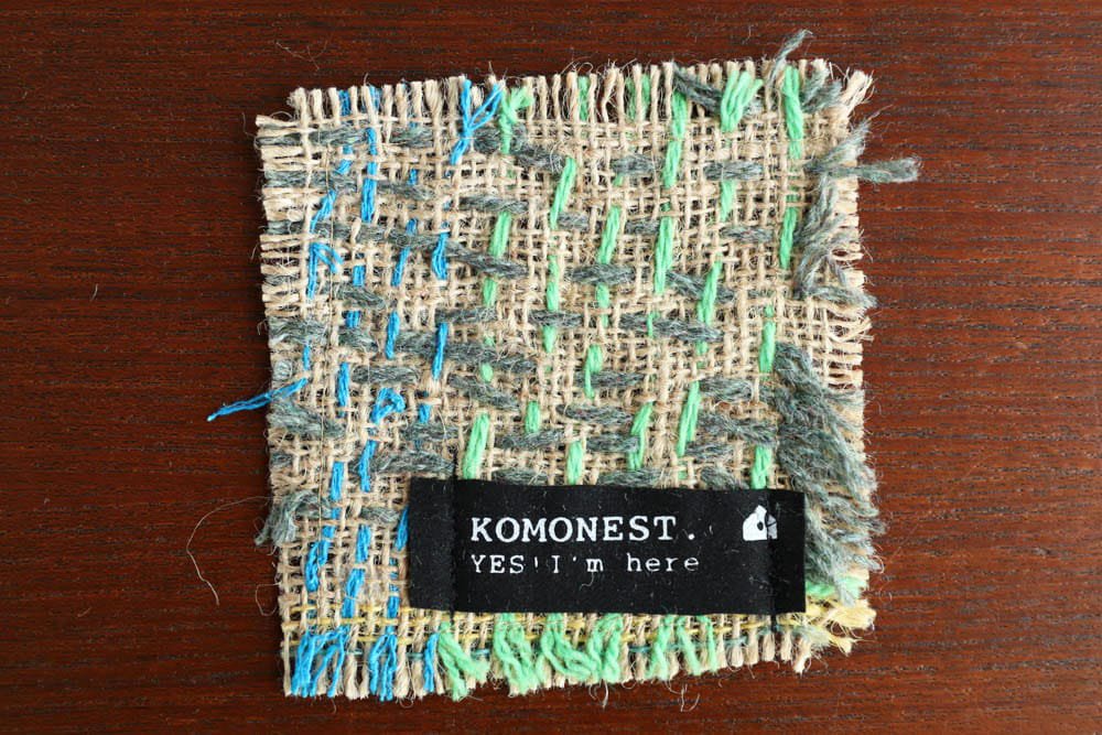 KOMONEST | 麻布 刺繍コースター