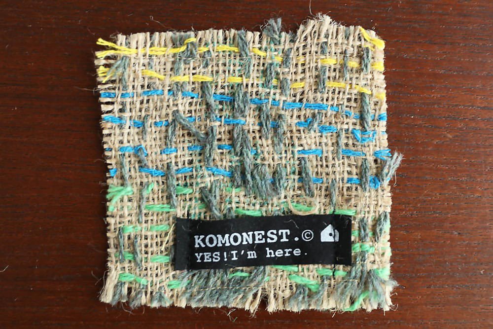 KOMONEST | 麻布 刺繍コースター
