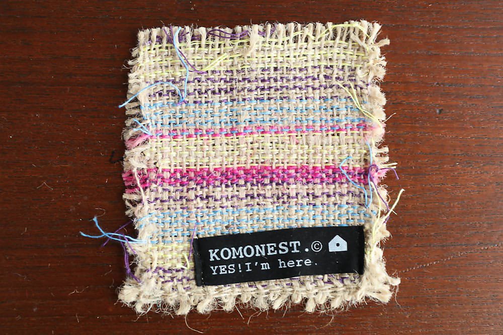 KOMONEST | 麻布 刺繍コースター