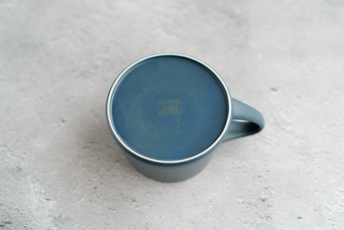 KANEAKI SAKAI POTTERY | flat mug / S / コバルト