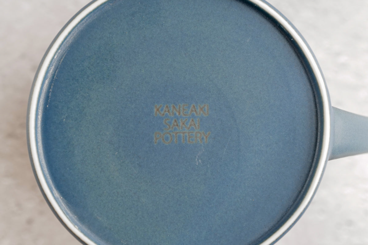 KANEAKI SAKAI POTTERY | flat mug / S / コバルト