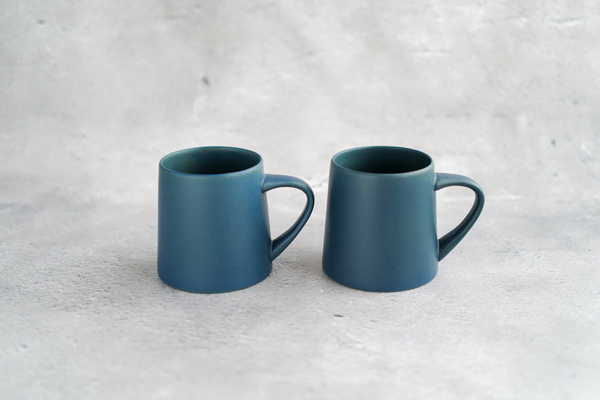 KANEAKI SAKAI POTTERY | flat mug / L / コバルト