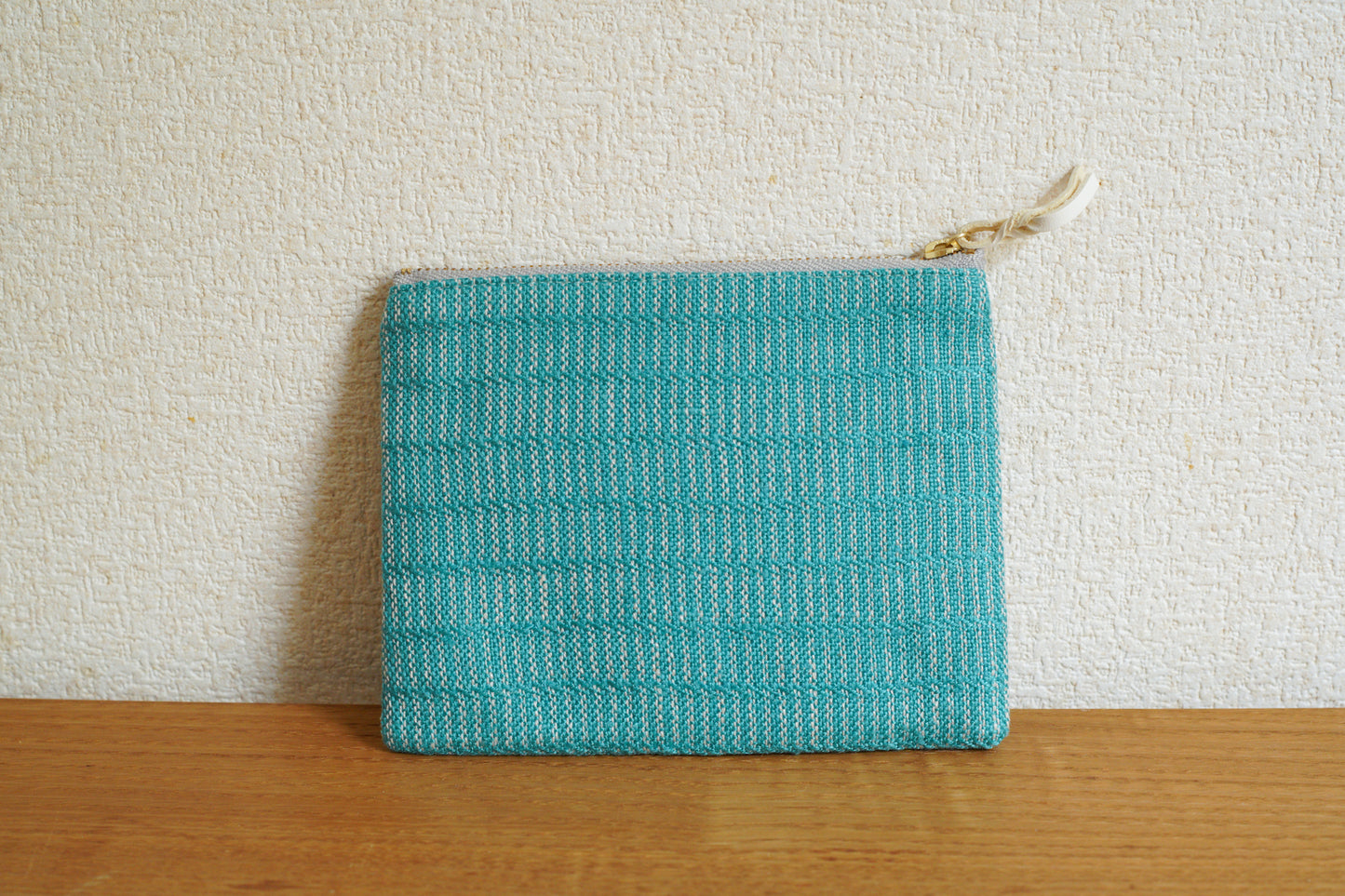 遠藤里枝 - Rocca | 手織りミニポーチ Alinea TurquoiseBlue