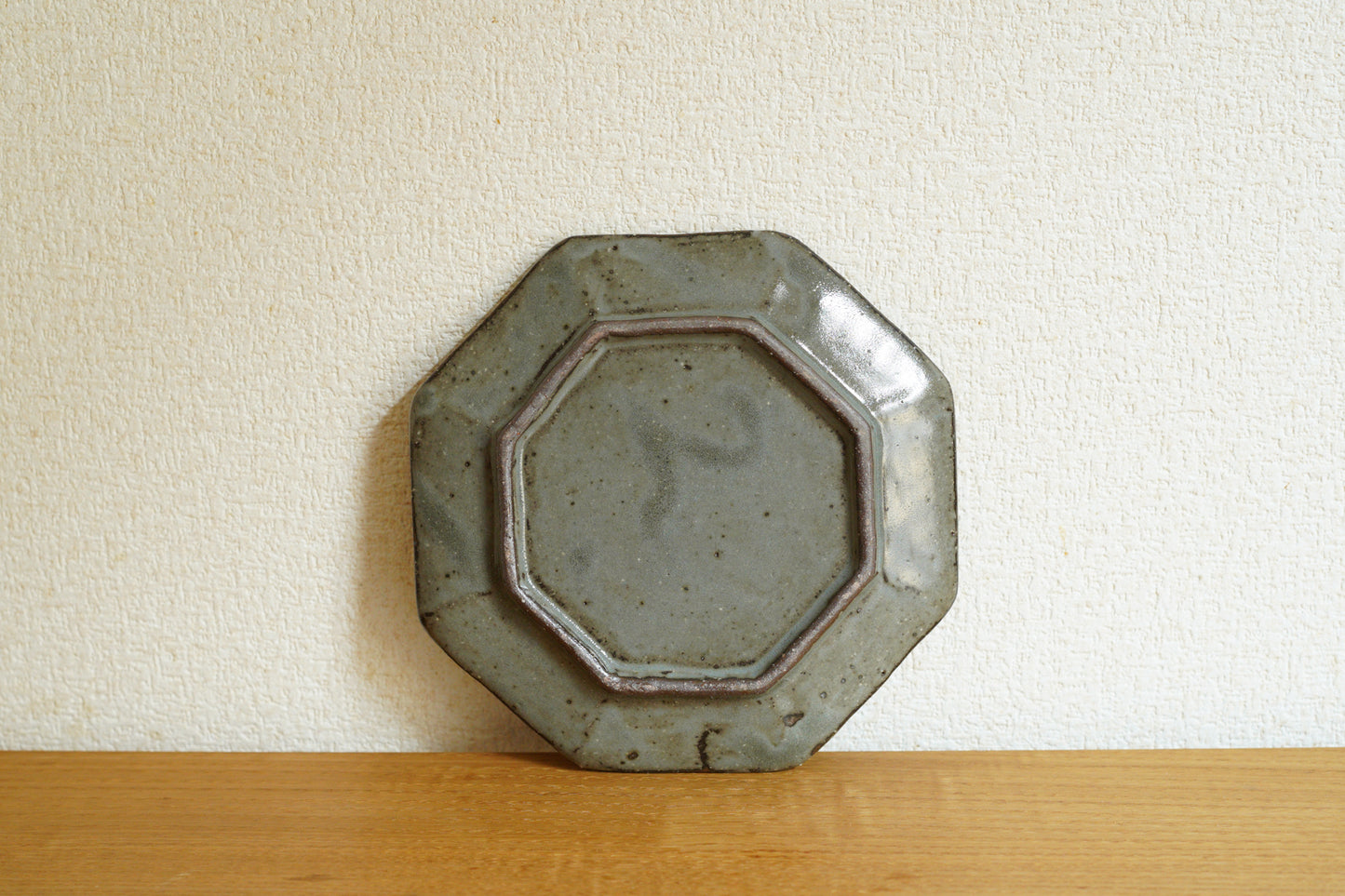 岡村宜治 | 掛け分け 八角皿 / 内柄 / 青