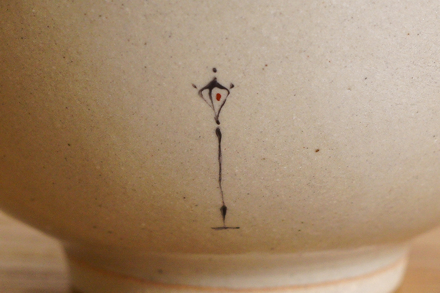 工房kuromiya | 白化粧色絵 ご飯茶碗 / 自転車と街灯