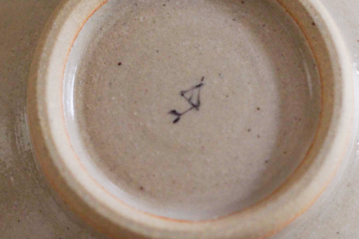 工房kuromiya | 白化粧色絵 ご飯茶碗 / 自転車と街灯