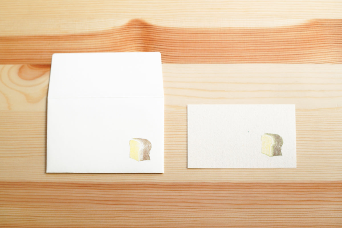 ツメサキの世界 | 手捺しメッセージカード / 食パン