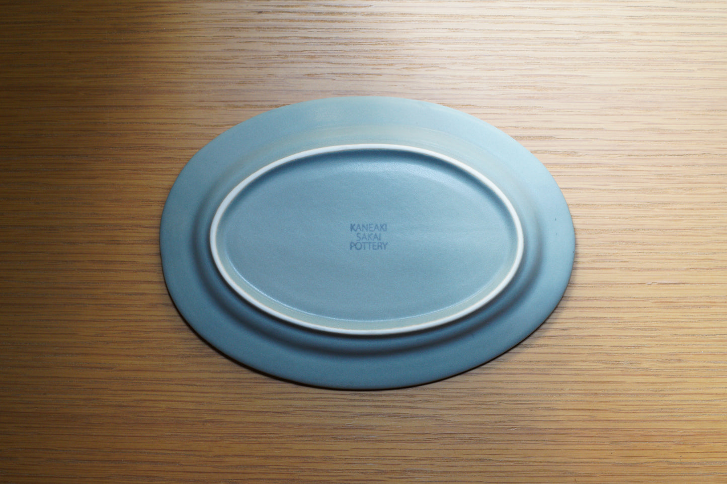 KANEAKI SAKAI POTTERY | slants oval / ブルーグレー