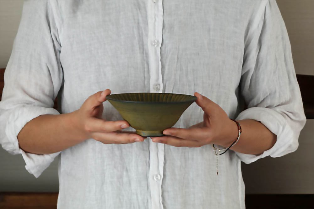 田所照美  |  リムしのぎ手鉢 - ツヤ無し