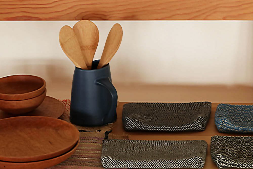 KANEAKI SAKAI POTTERY  |  flat jug - コバルト